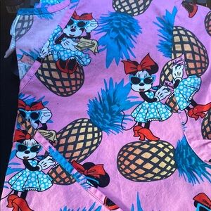 Disney Minnie Mouse Pineapple Scrub Top